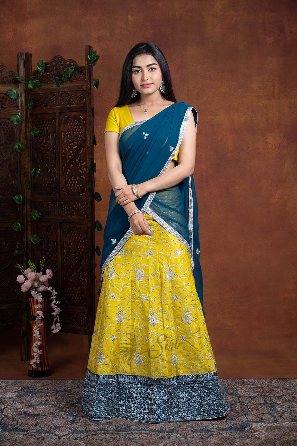 All New Traditional Wedding Half Saree For Girls