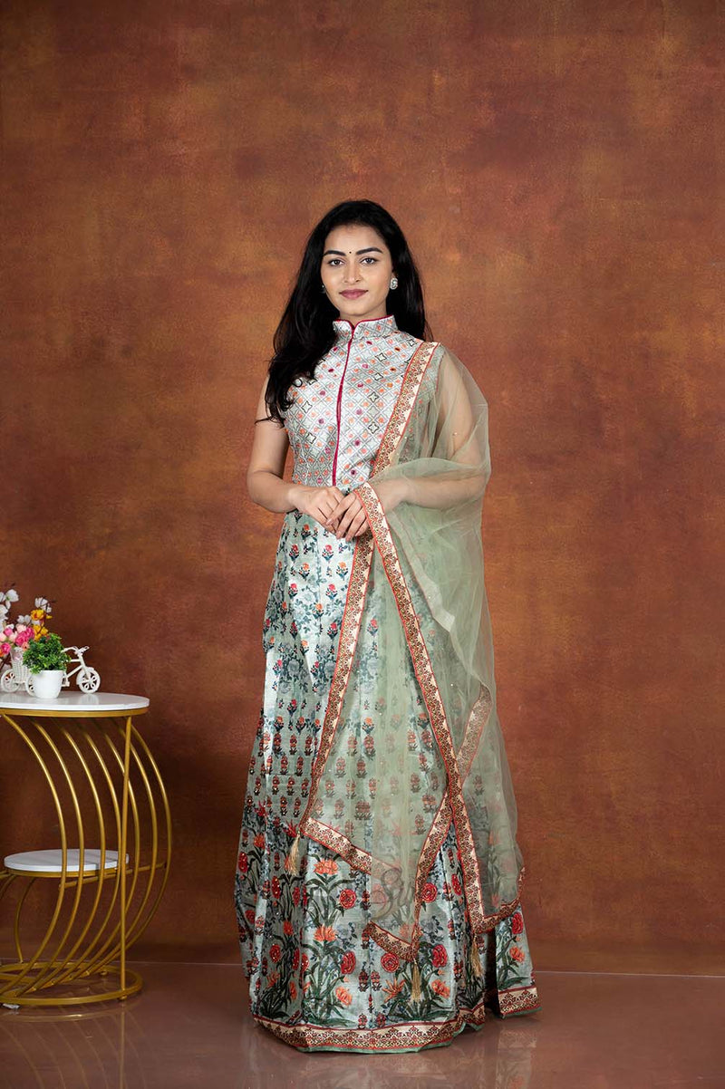 Olive Green Color Chudidar Kali