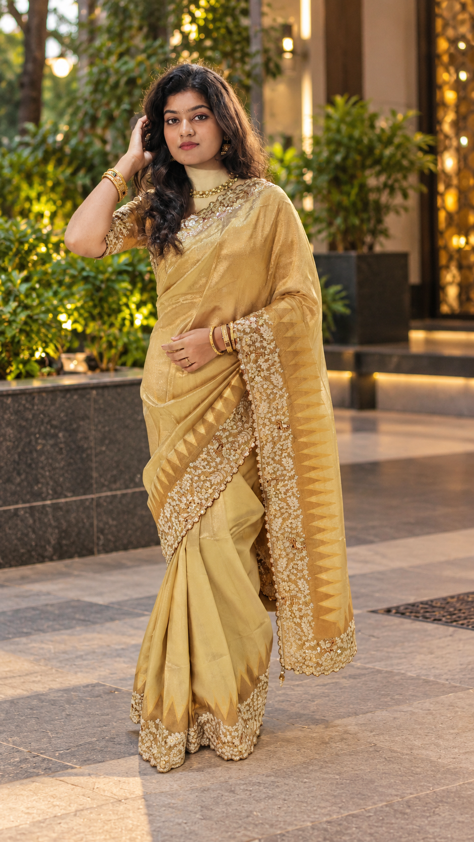 pure organza tissue saree