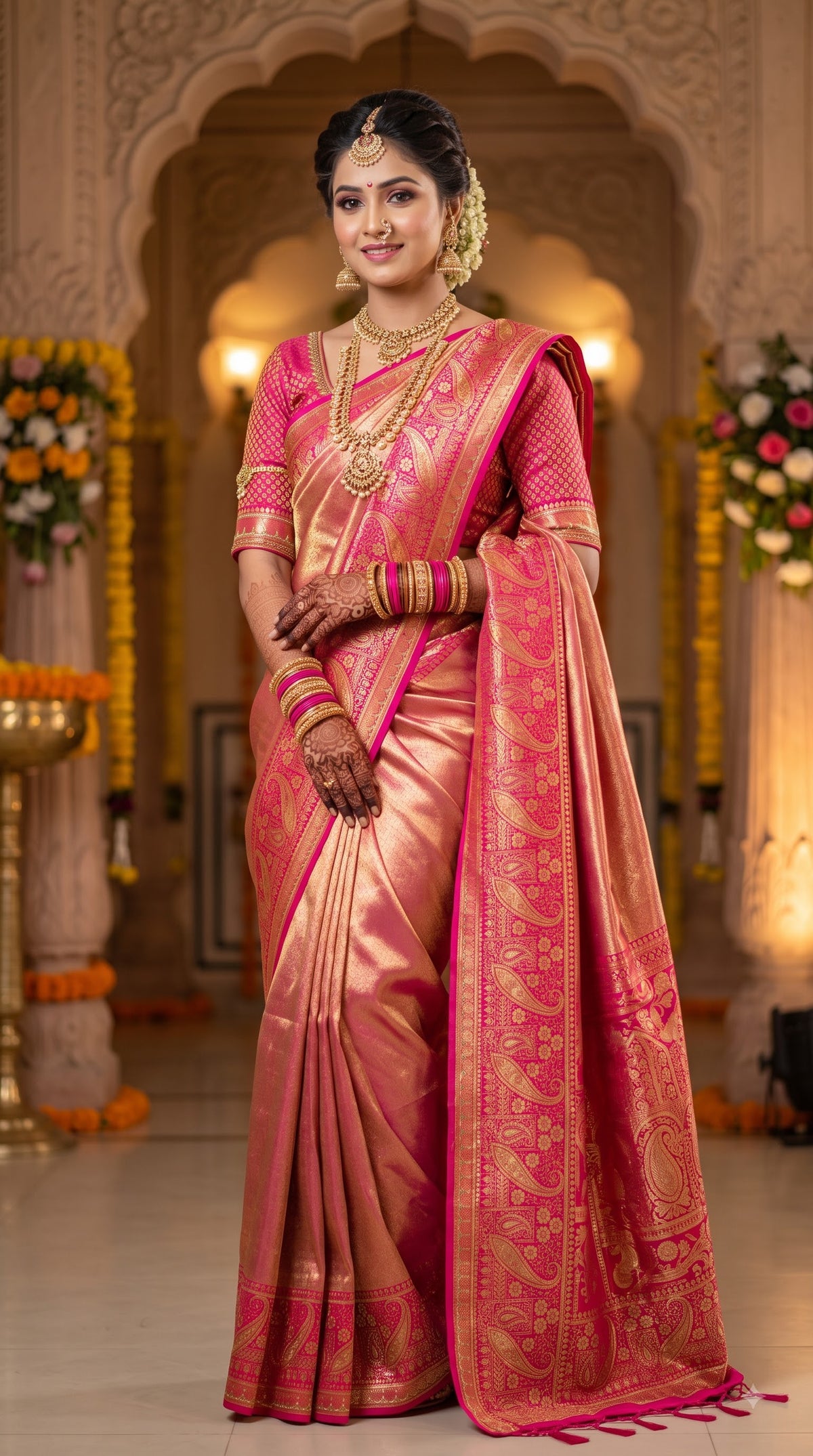 bridal silk saree