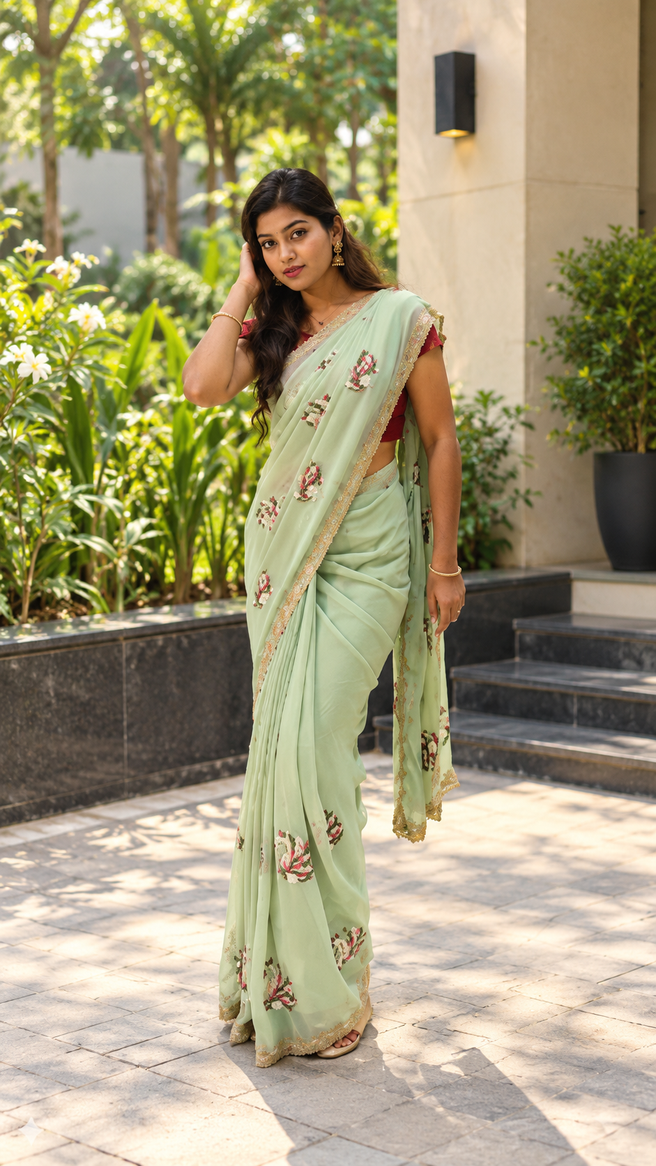 Damber Georgette Saree