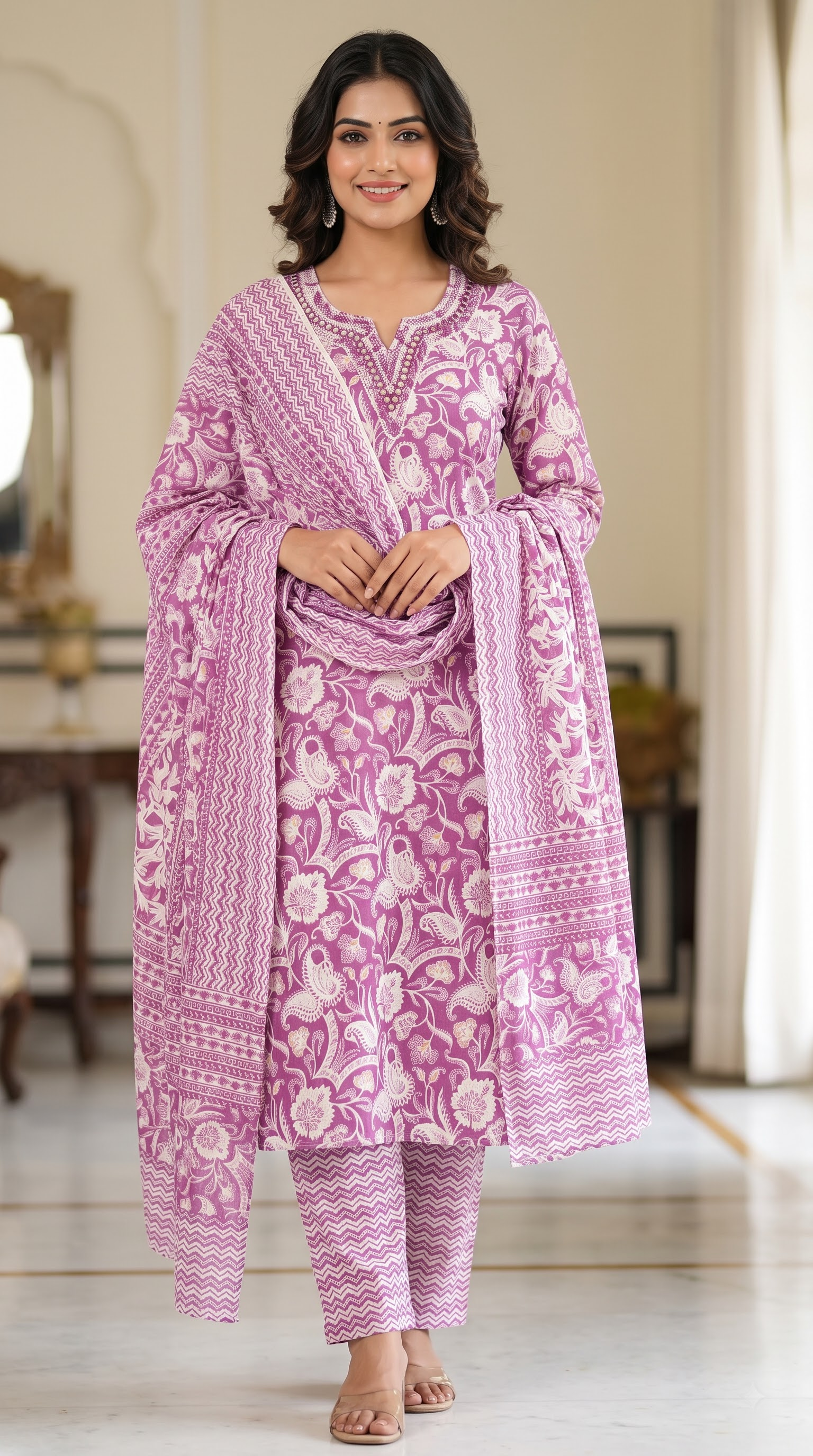 3 Pcs Bottom Dupatta Set