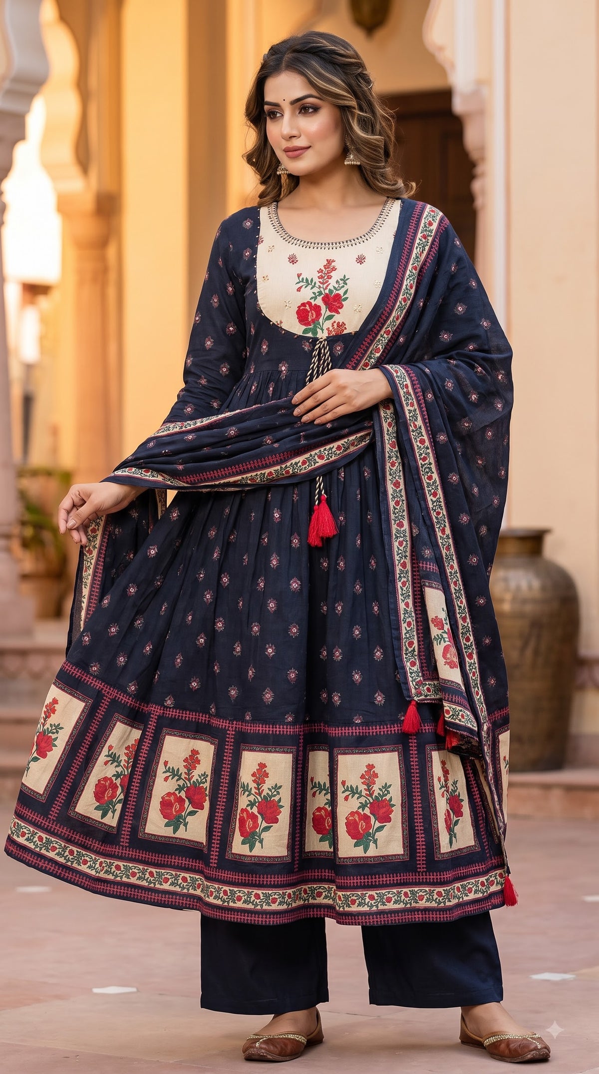 3 Pcs Bottom Dupatta Set
