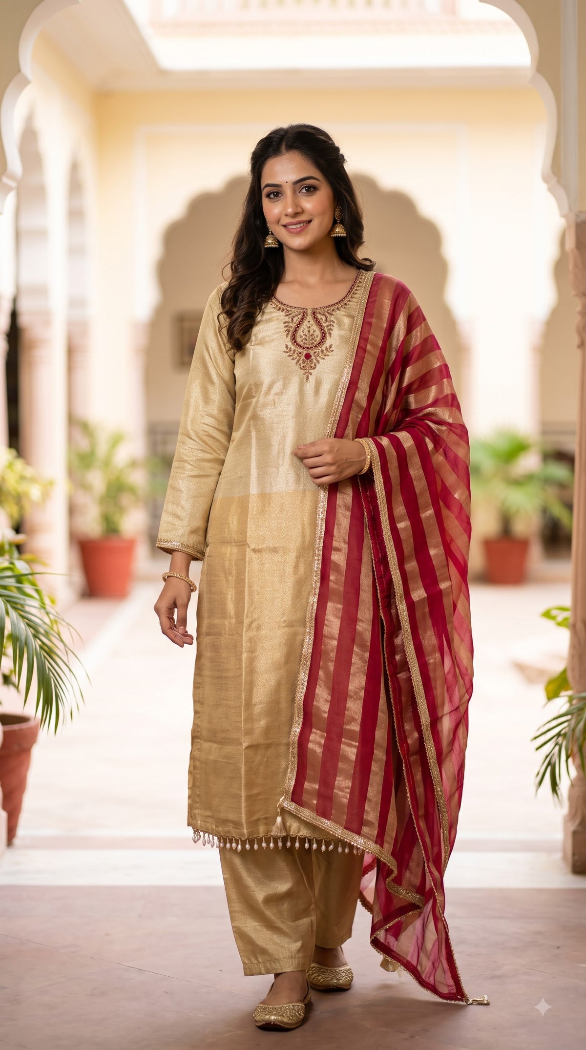 3 Pcs Bottom Dupatta Set