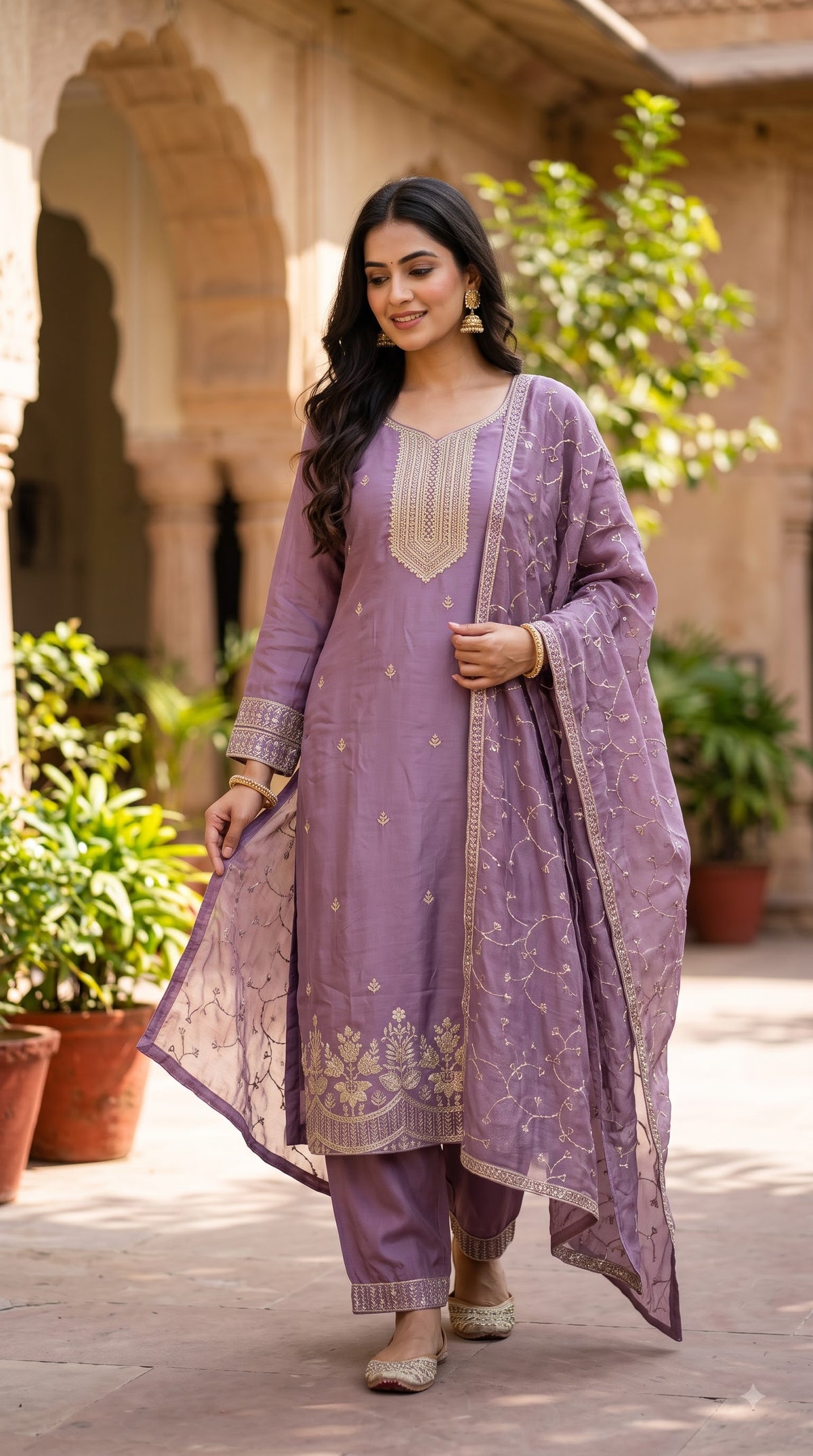 3 Pcs Bottom Dupatta Set