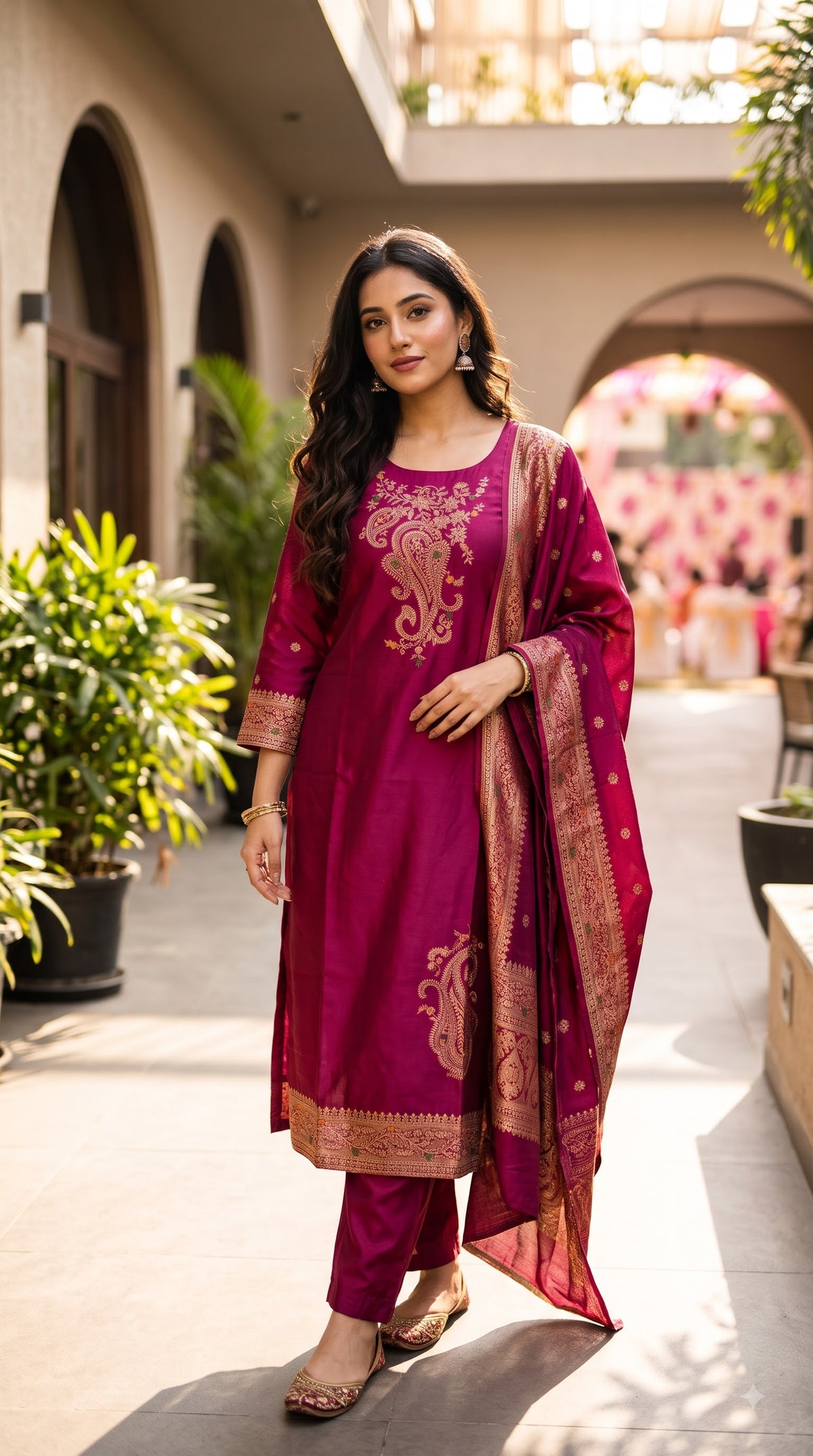 Assam Paattu 3-piece suit set