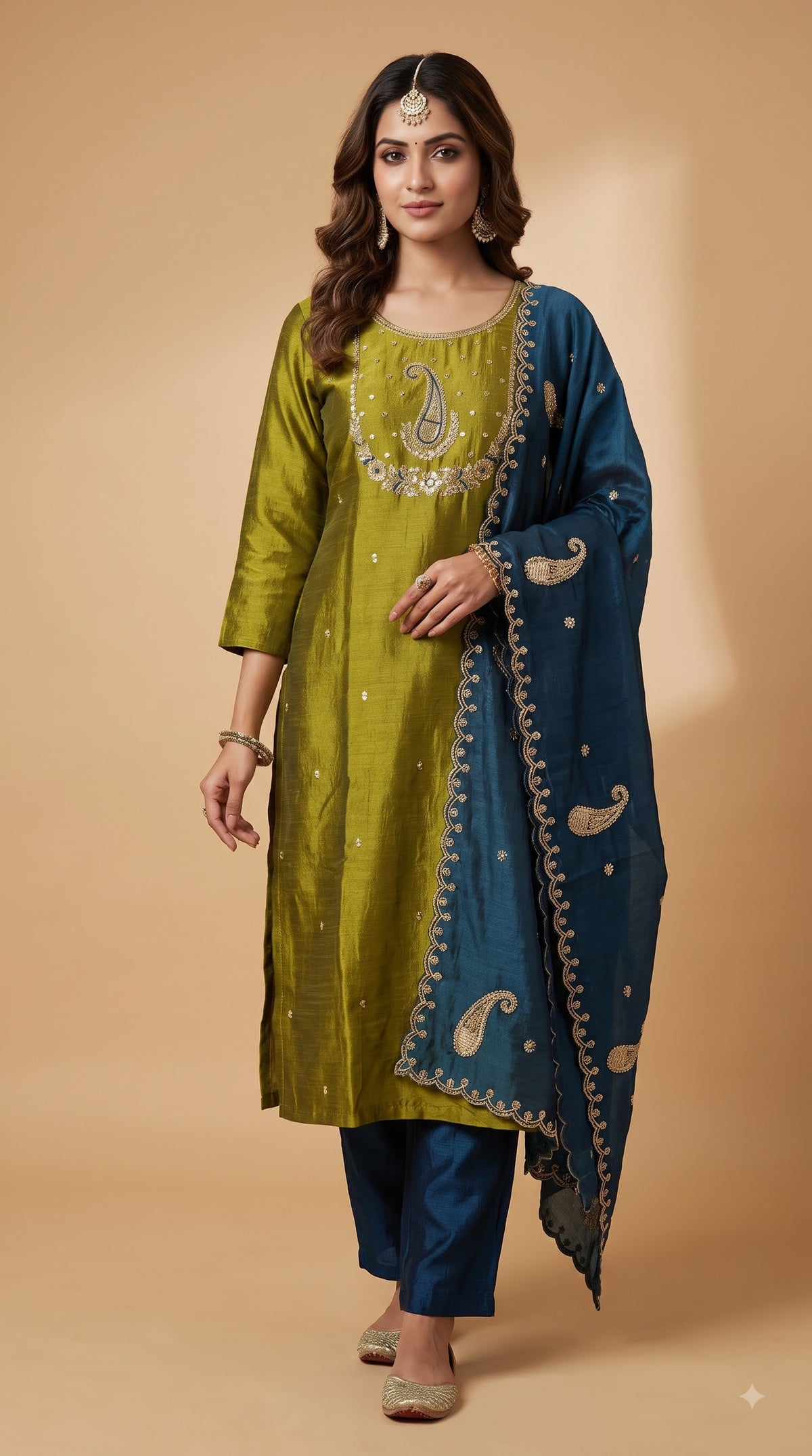3 Pcs Bottom Dupatta Set