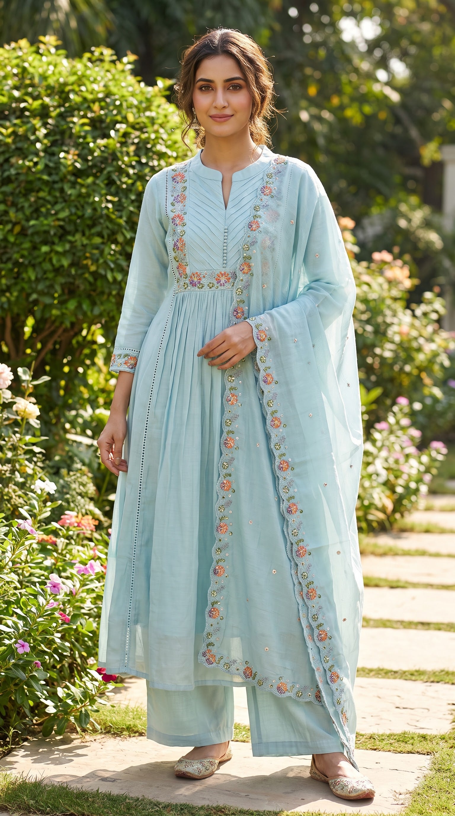 3 Pcs Bottom Dupatta Set