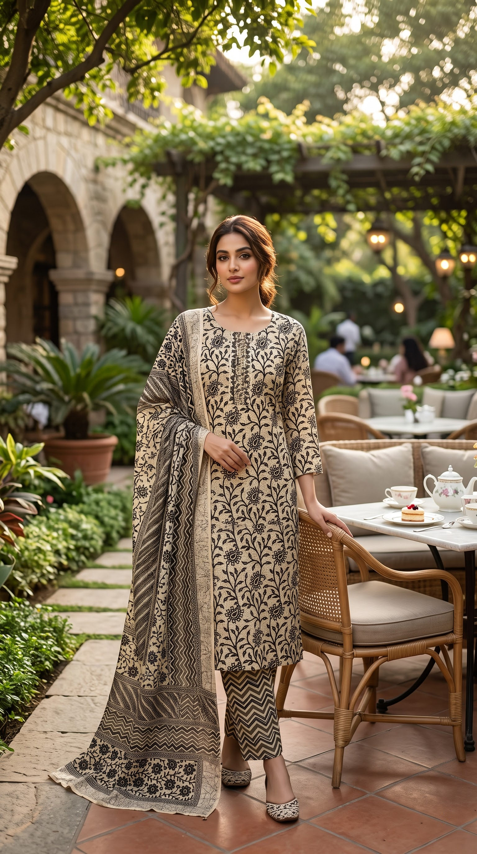 3 Pcs Bottom Dupatta Set