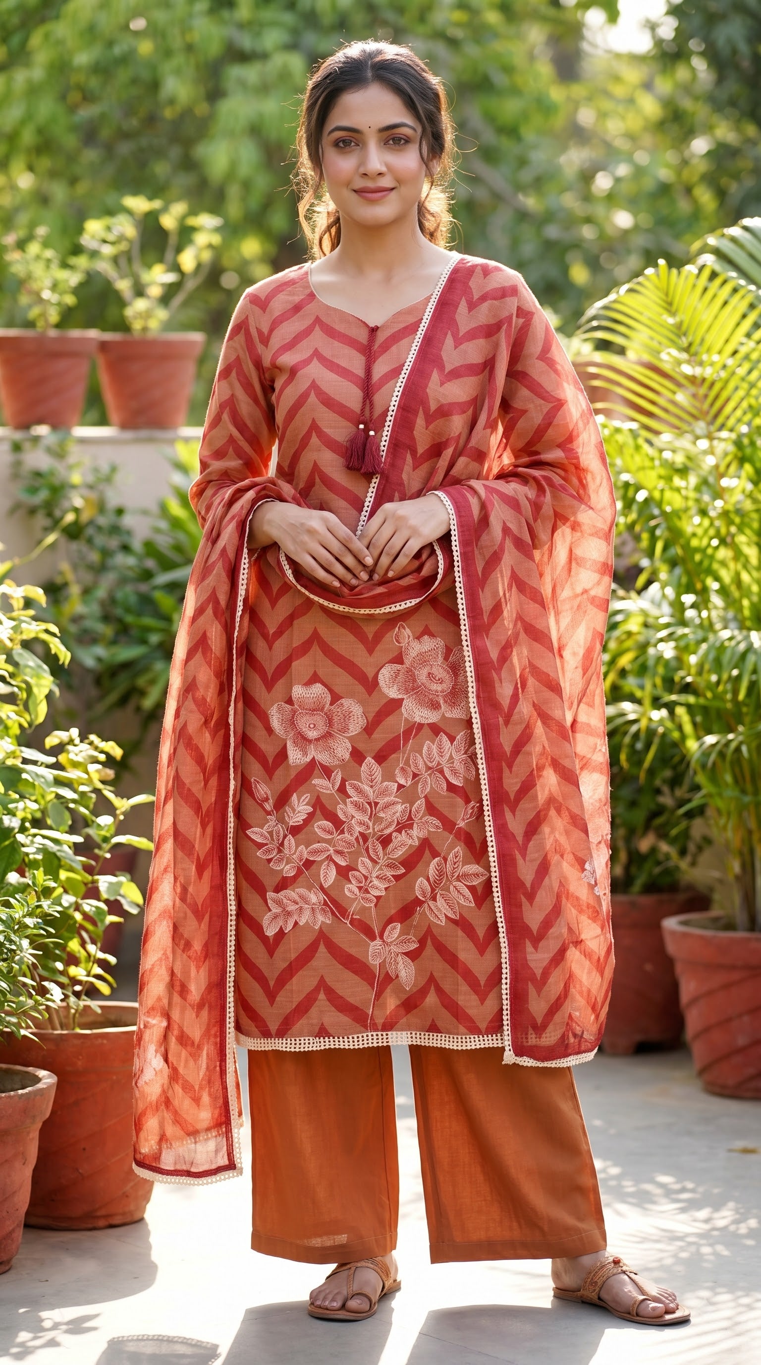 3 Pcs Bottom Dupatta Set