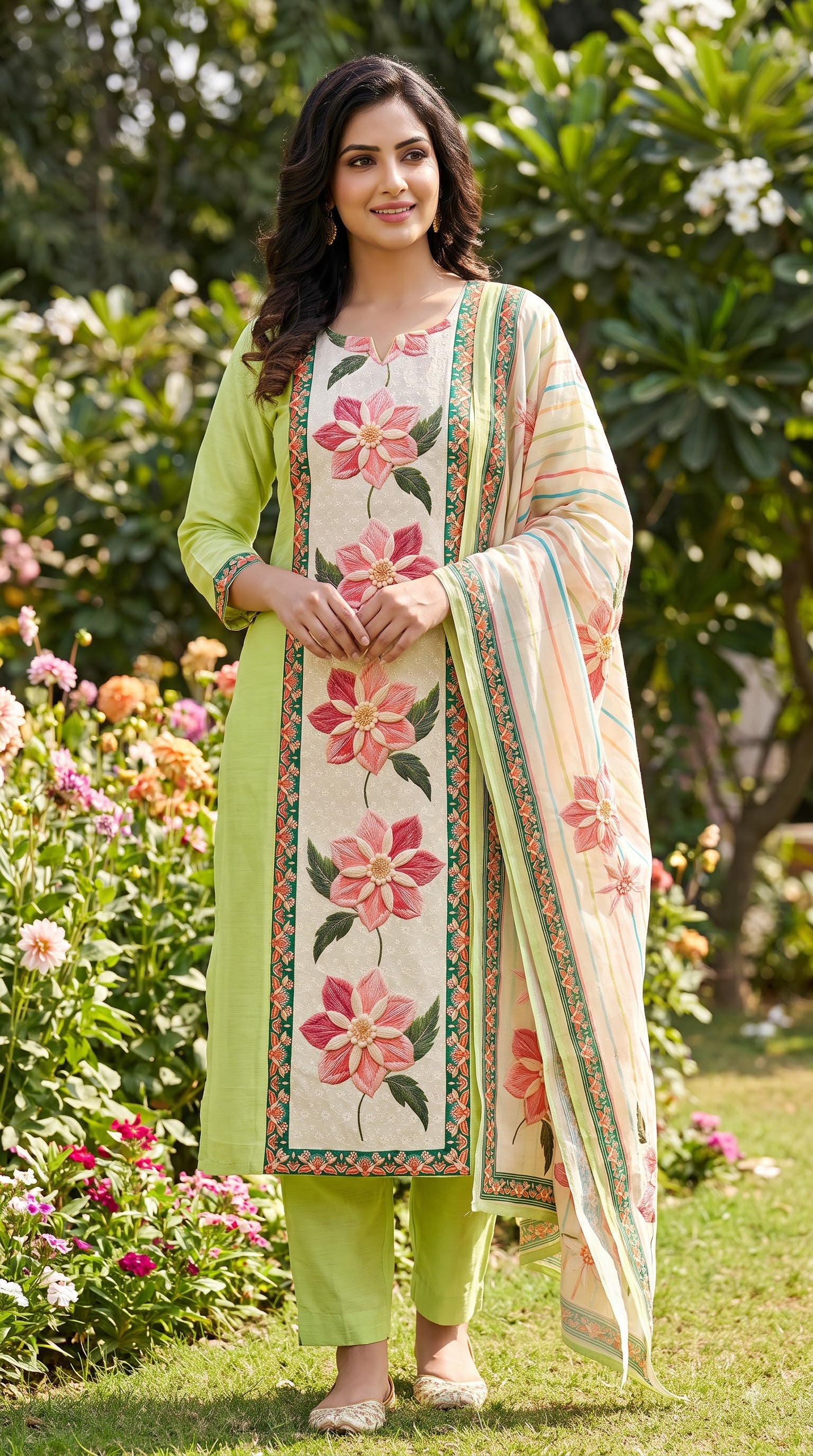 3 Pcs Bottom Dupatta Set