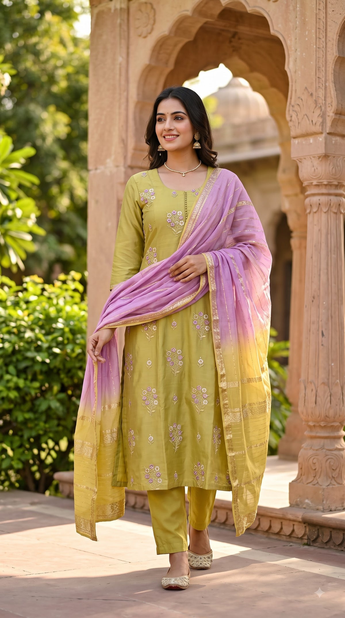 3 Pcs Bottom Dupatta Set