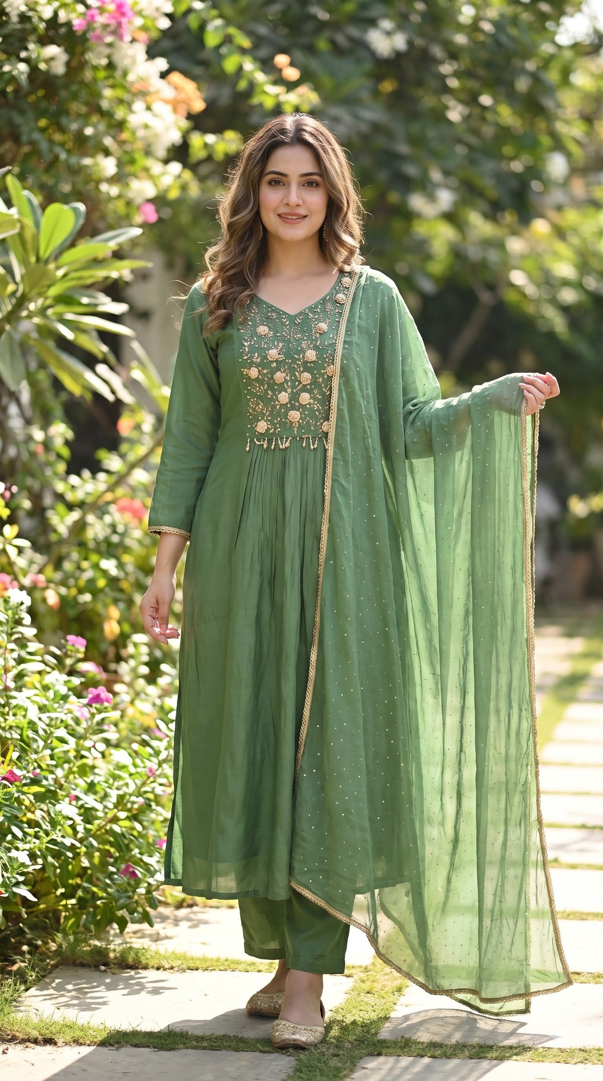3 Pcs Bottom Dupatta Set
