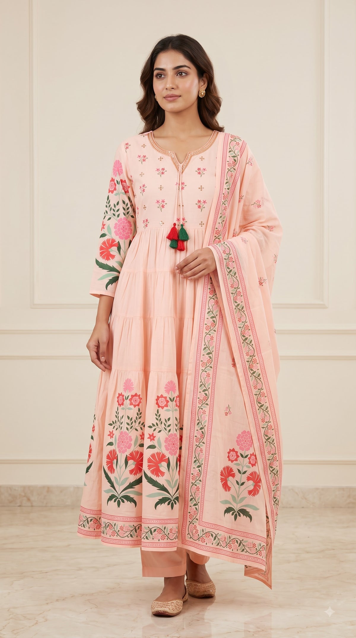 3 Pcs Bottom Dupatta Set