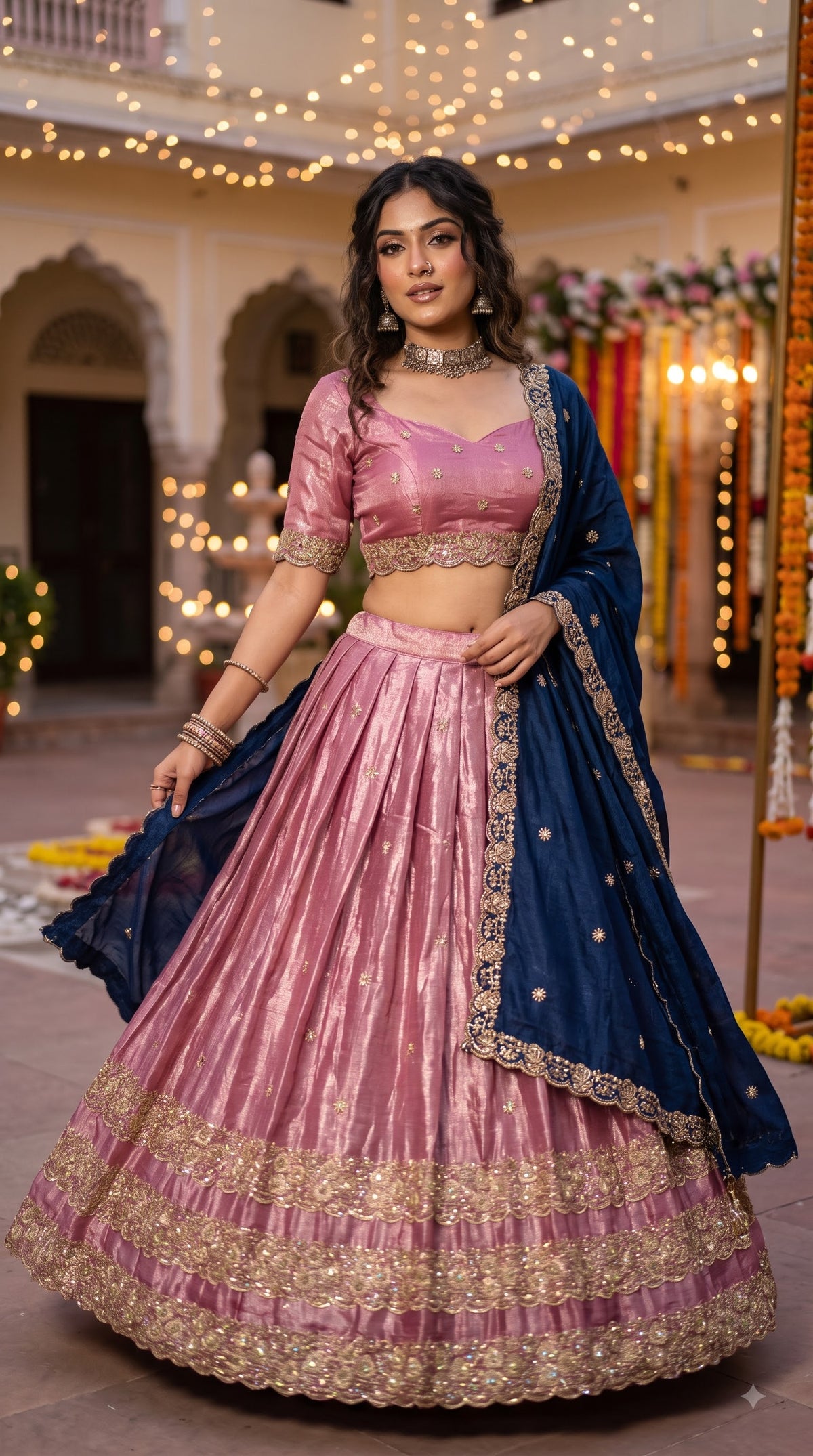 traditional silk blend lehenga
