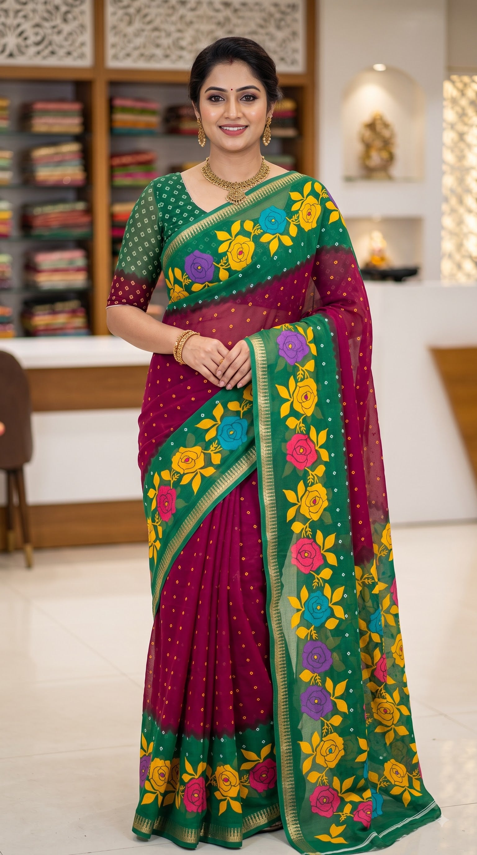 Bomkai Silk saree