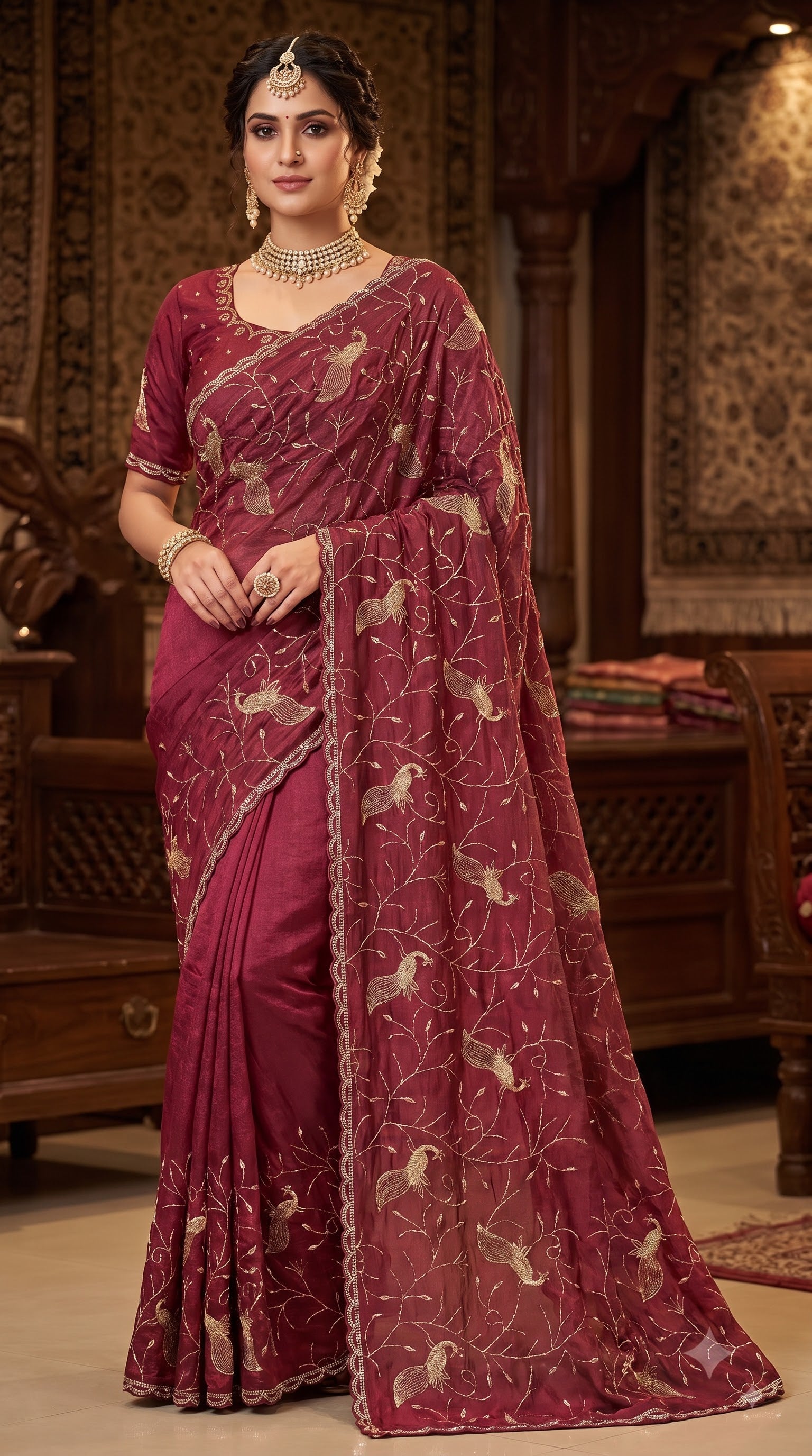 Kardhana work georgette sarees