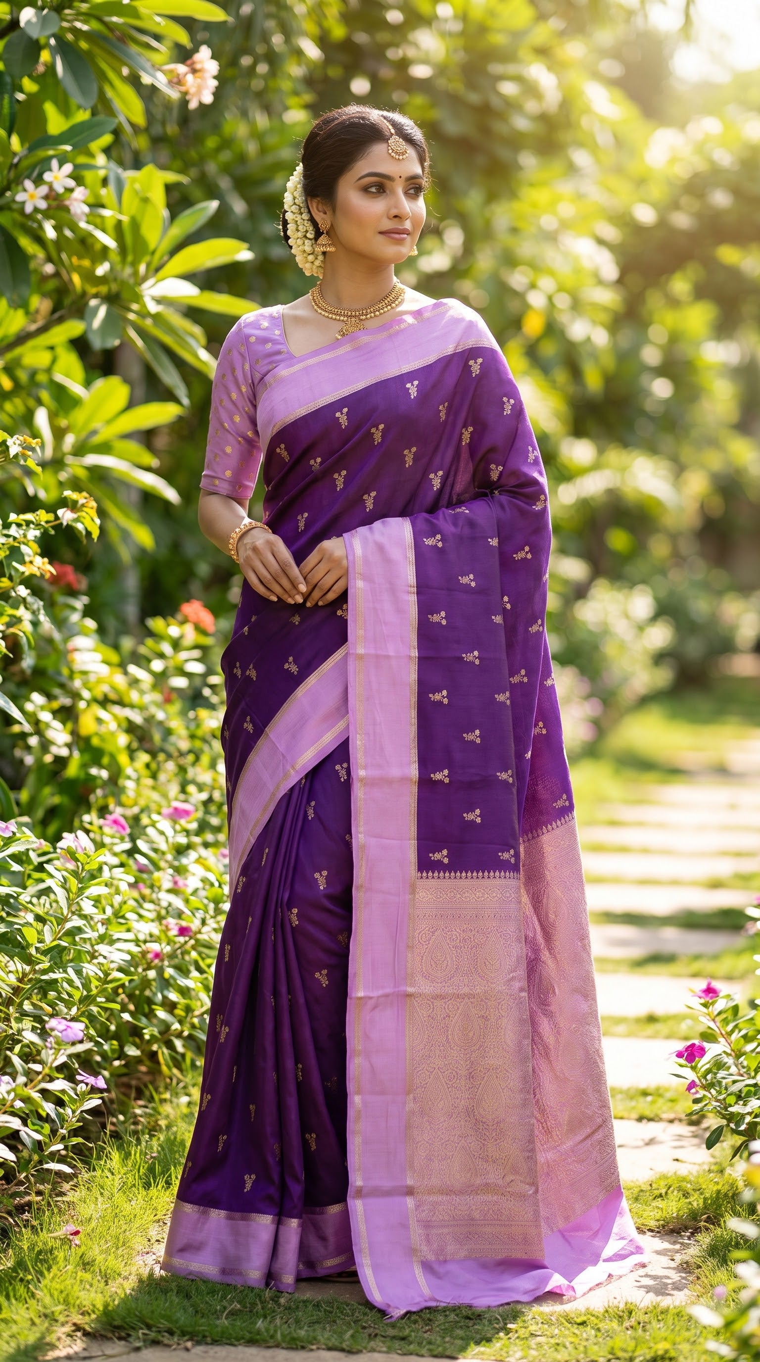 Vintage micro silk saree