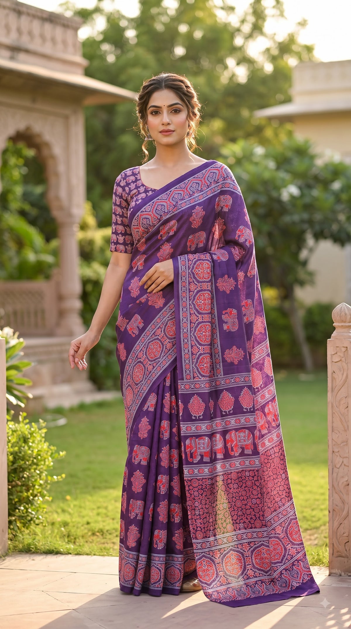 Samurai Satin Saree