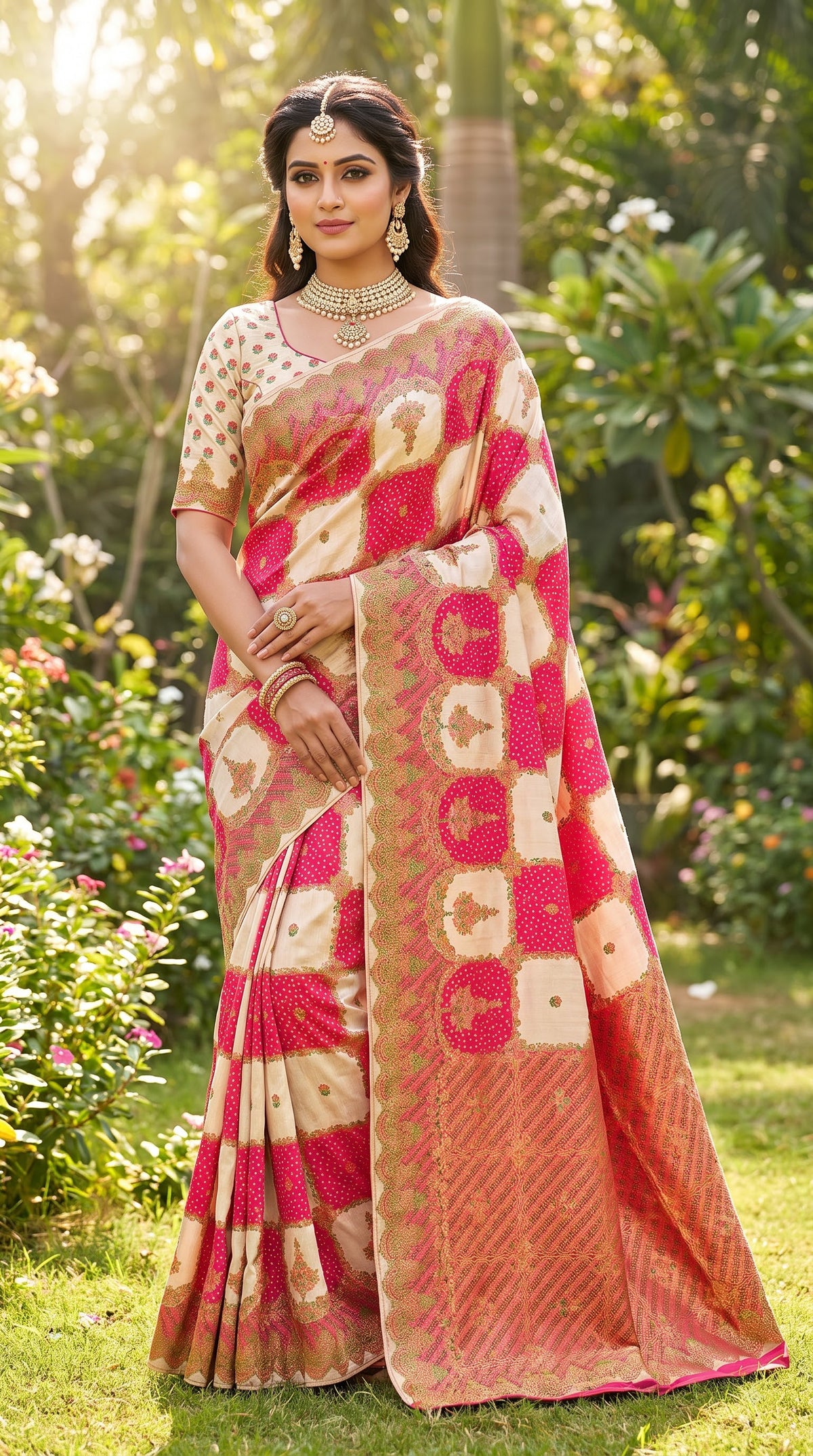 Pure Volcano Silk Saree