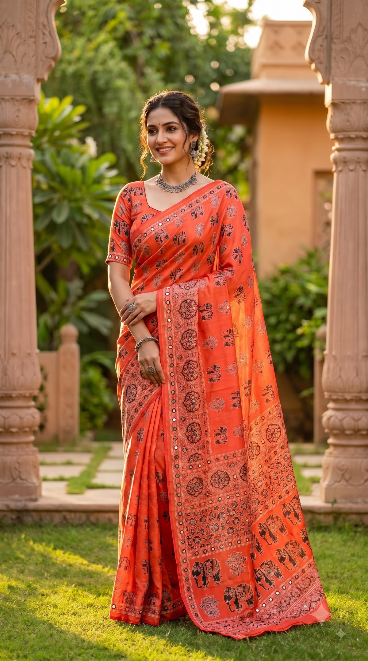 Samurai Satin Saree