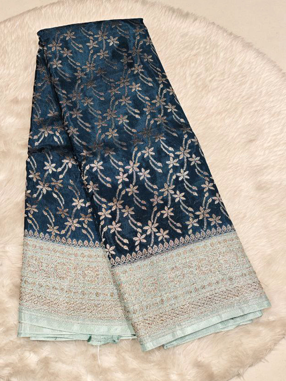 Raspberry Crepe Saree