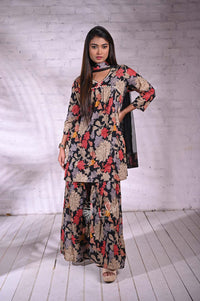 Floral Printed 3 Pcs Bottom Dupatta Set