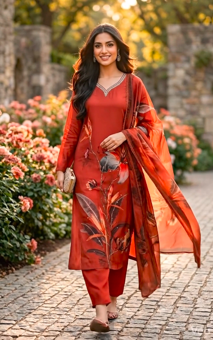 3 Pcs Bottom Dupatta Set