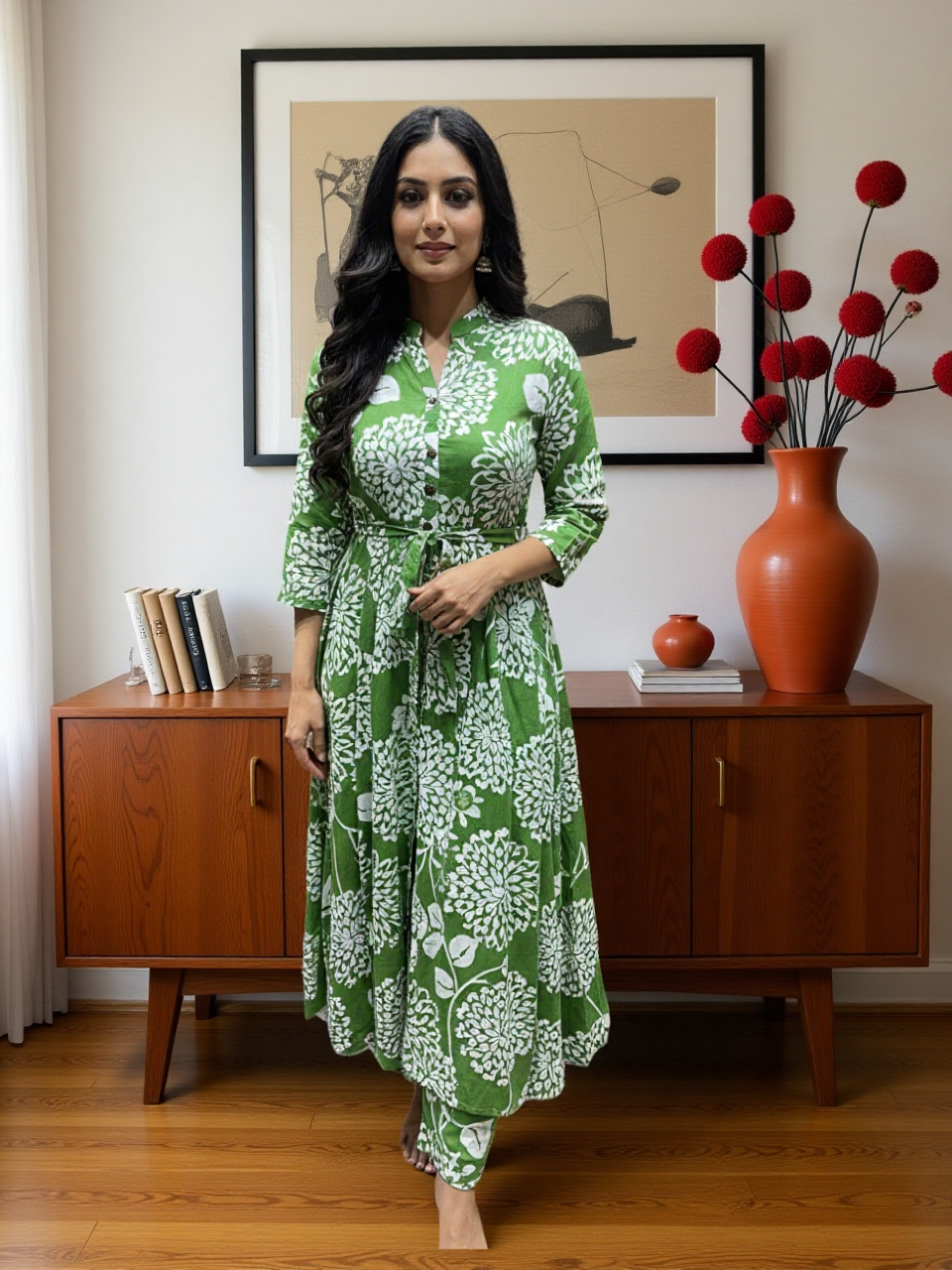 Green Rayon Kurti