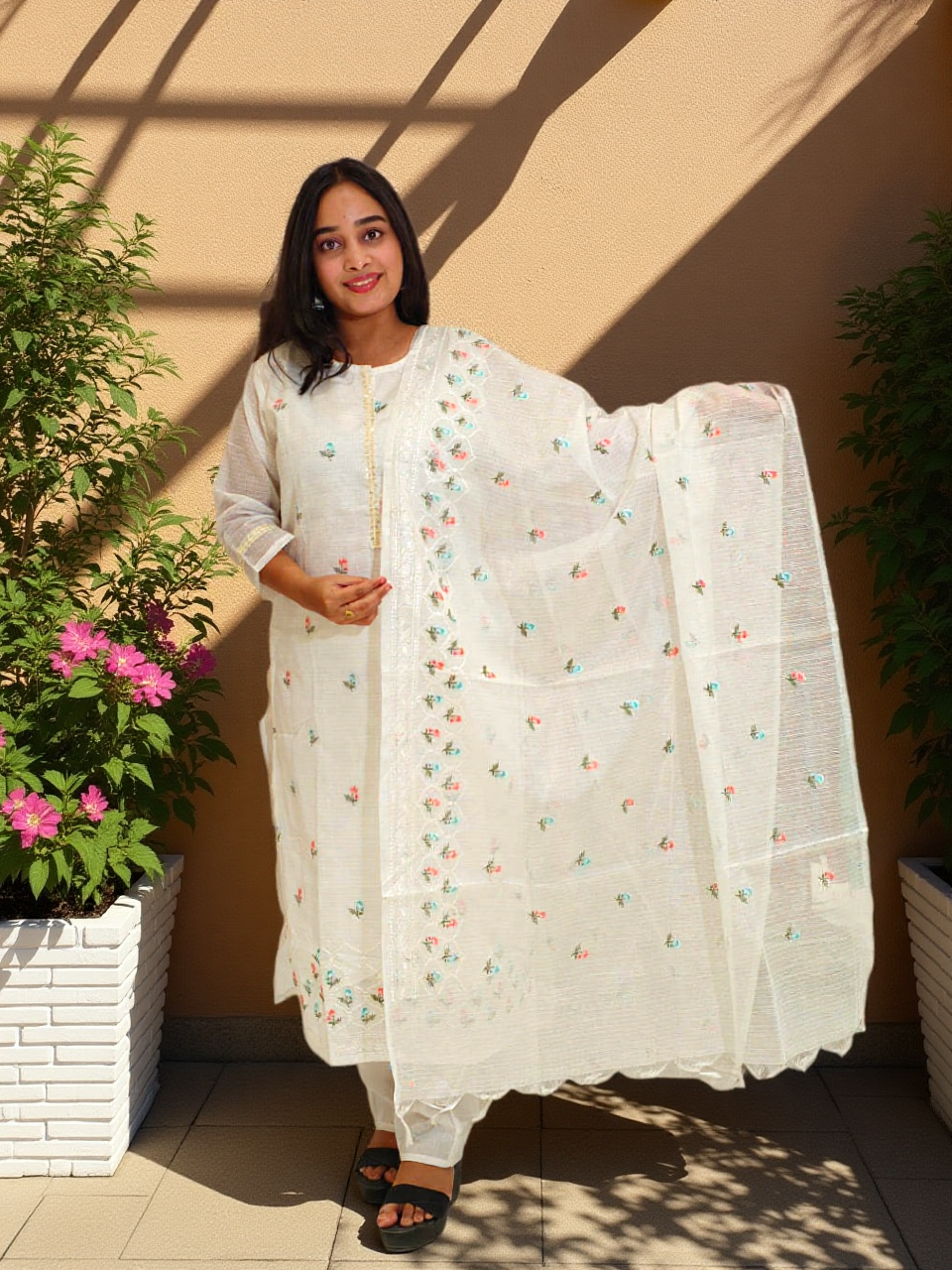 3 Pcs Bottom Dupatta Set