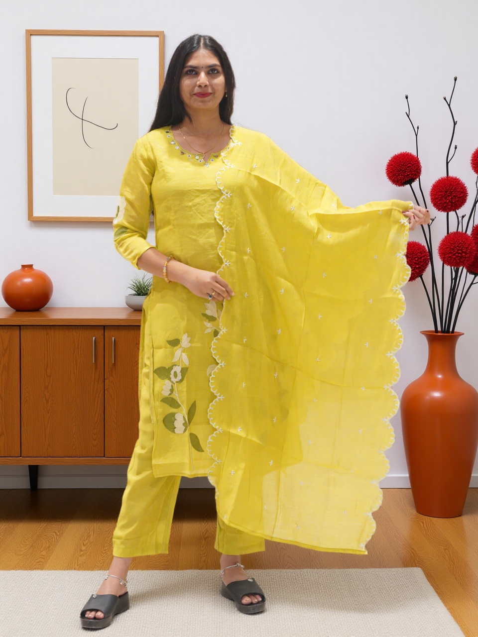 3 Pcs Bottom Dupatta Set