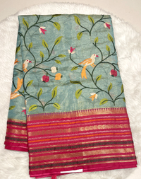 Malbar Tissue Pattu Saree