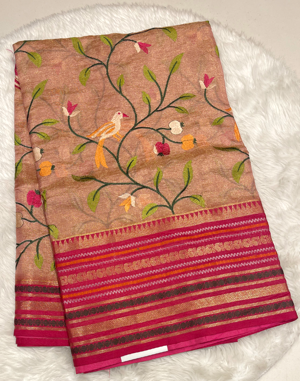 Malbar Tissue Pattu Saree