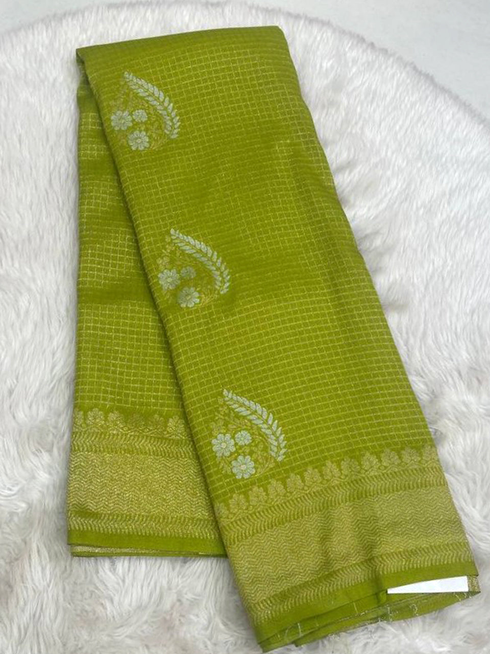 Banarasi Khadi Checks Saree