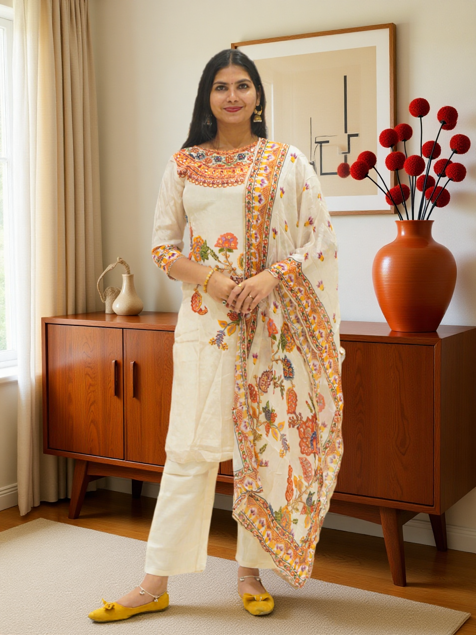 3 Pcs Bottom Dupatta Set