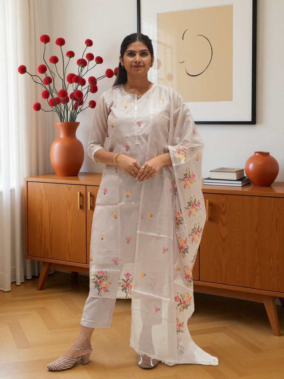 3 Pcs Bottom Dupatta Set