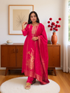 Raspberry pink Salwar Straight Cut