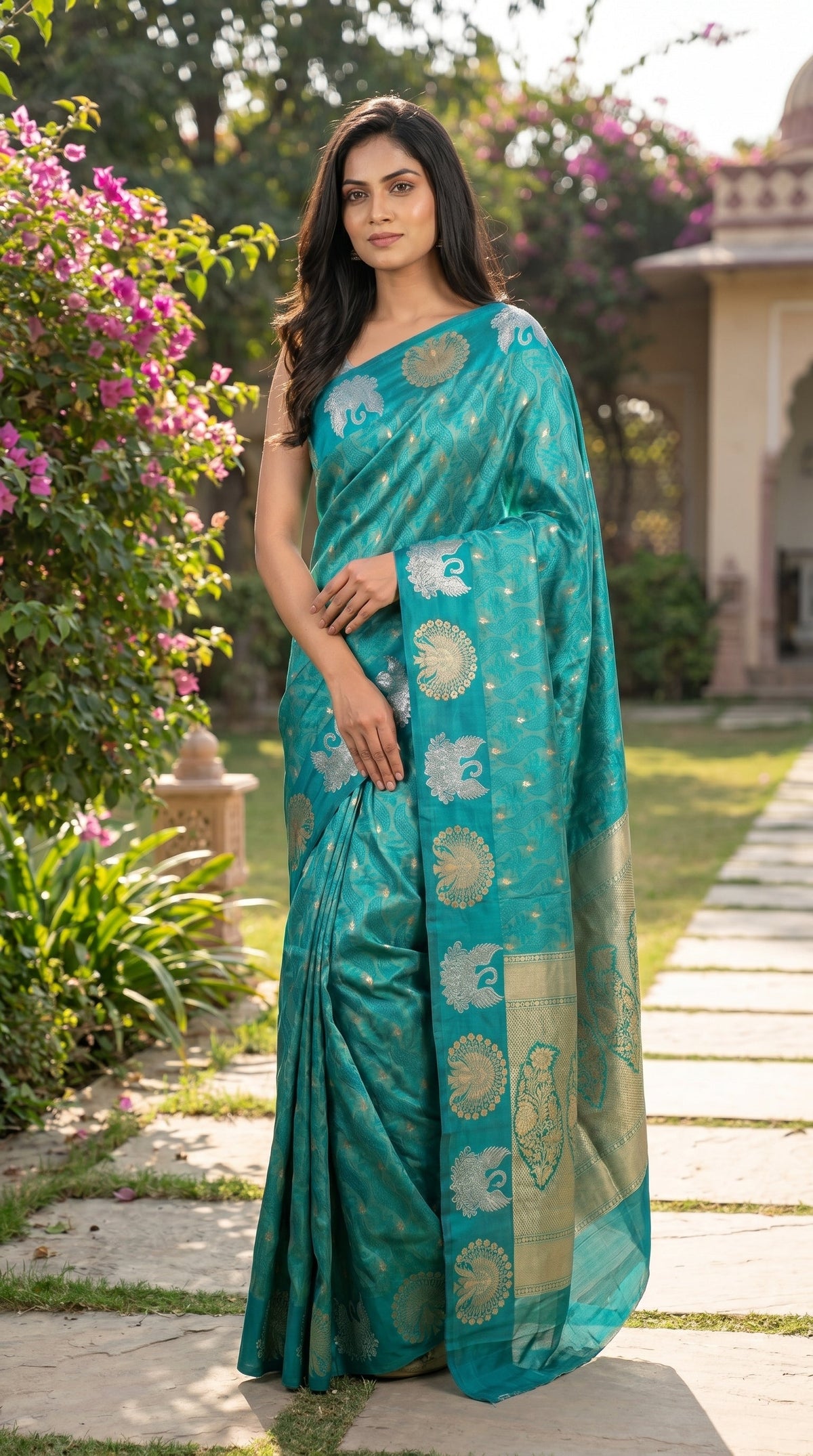 Volcano Silk Saree