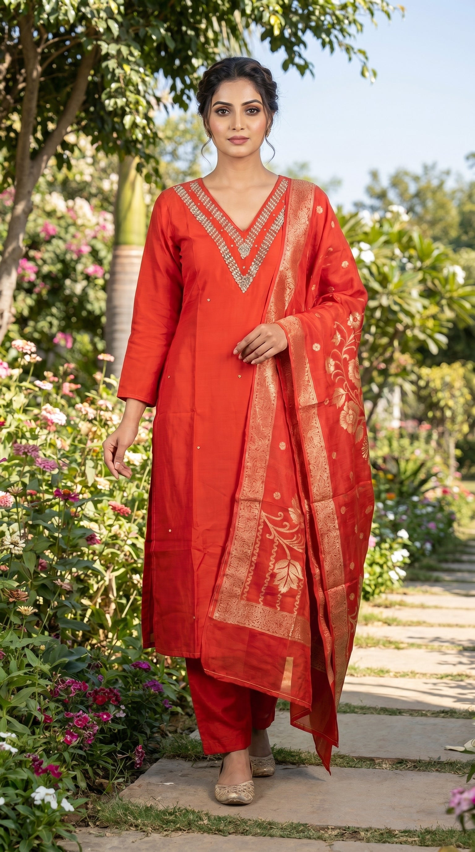 3 Pcs Bottom Dupatta Set