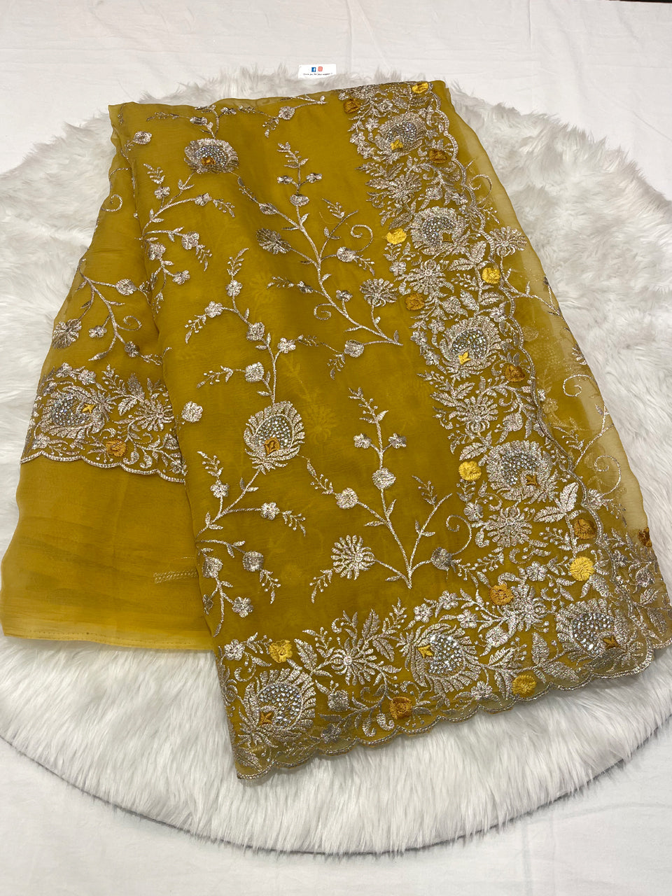 Chiffon Jewellery Work Saree