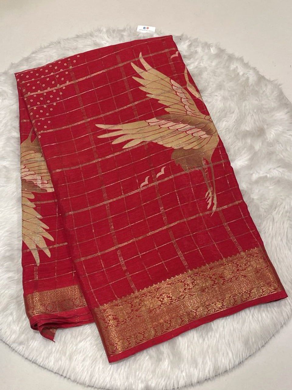 Chinon Crape Silk Saree