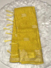 Crimson Peacock Chinon Silk Saree