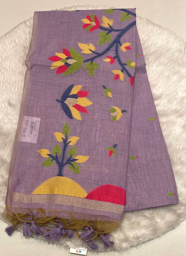 Chanderi Slub Silk Saree