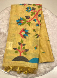 Chanderi Slub Silk Saree