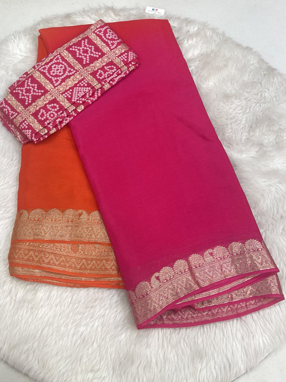 Pure Chinon Silk Saree