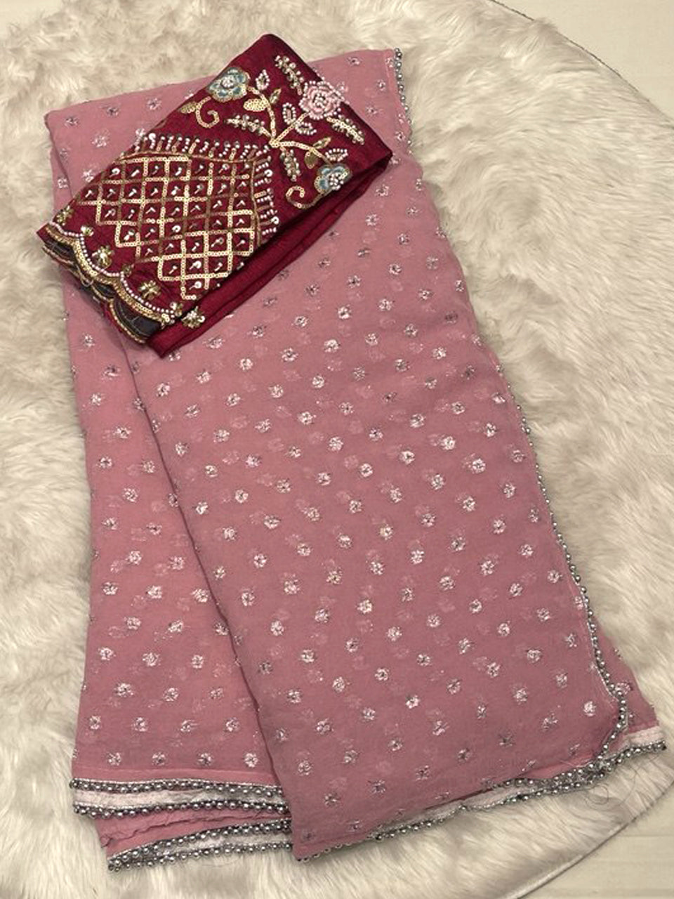 Dhoni Chiffon Saree