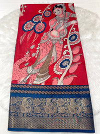 Kalamkari Dola Silk Saree