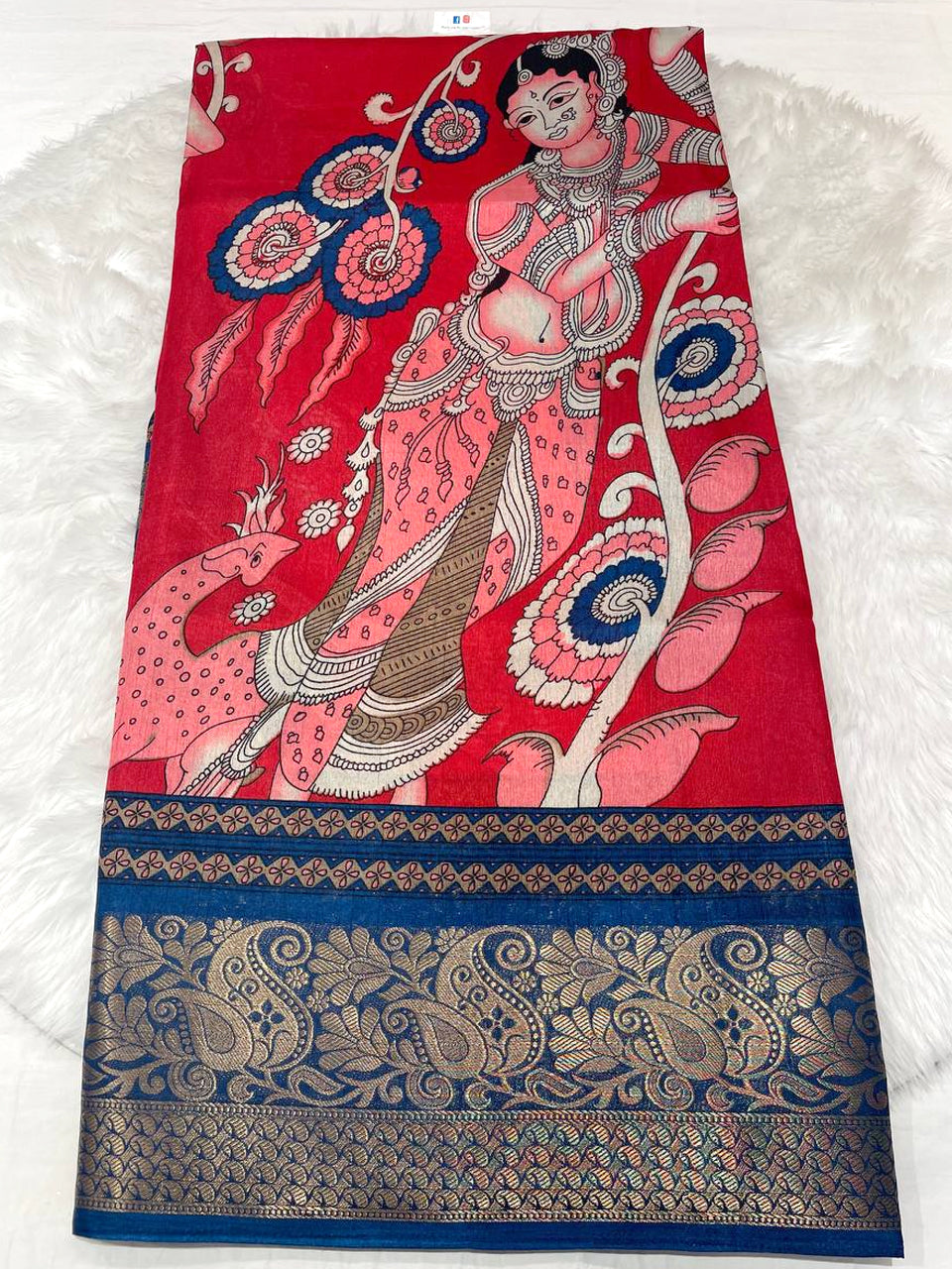 Kalamkari Dola Silk Saree