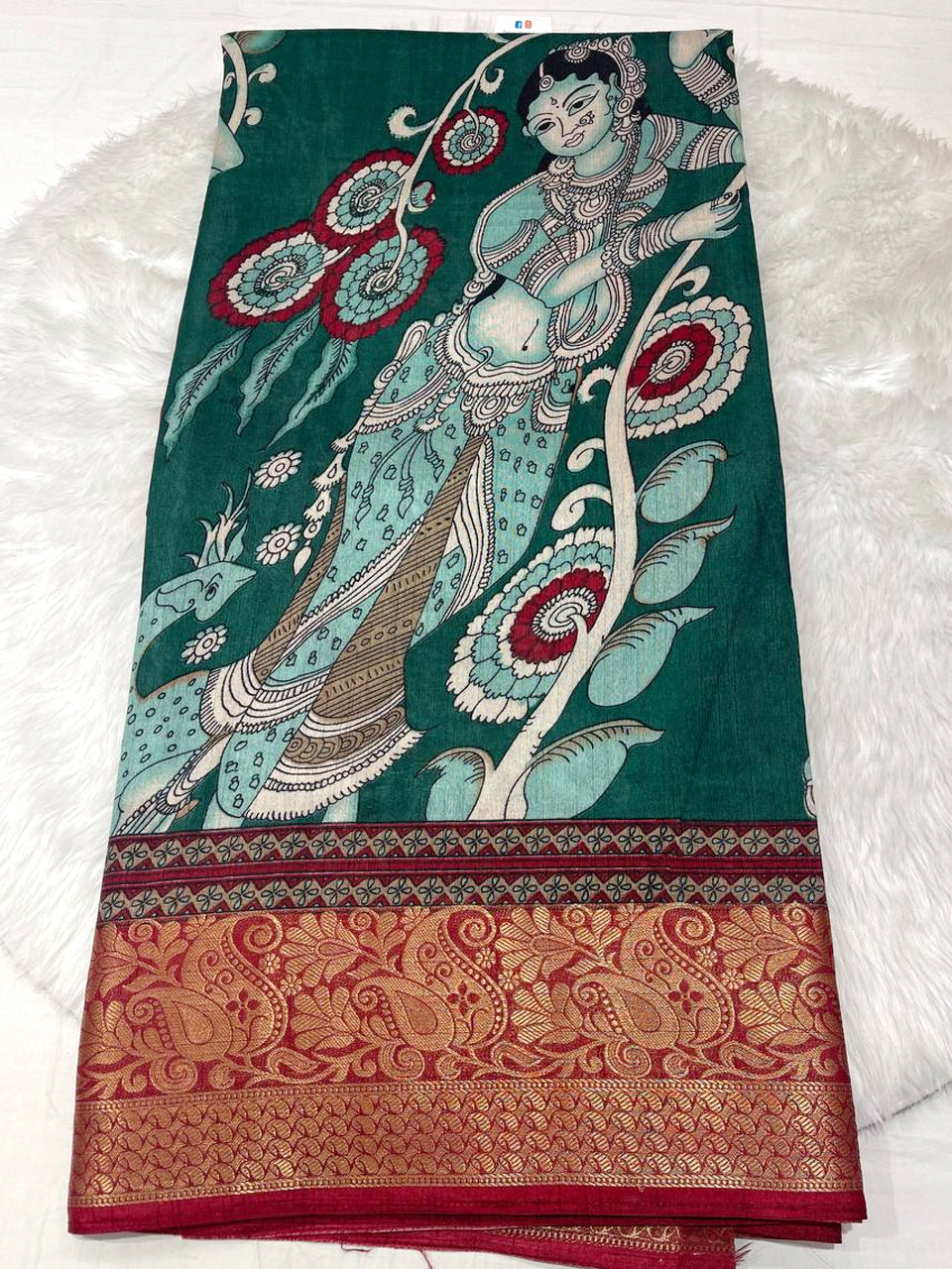 Kalamkari Dola Silk Saree