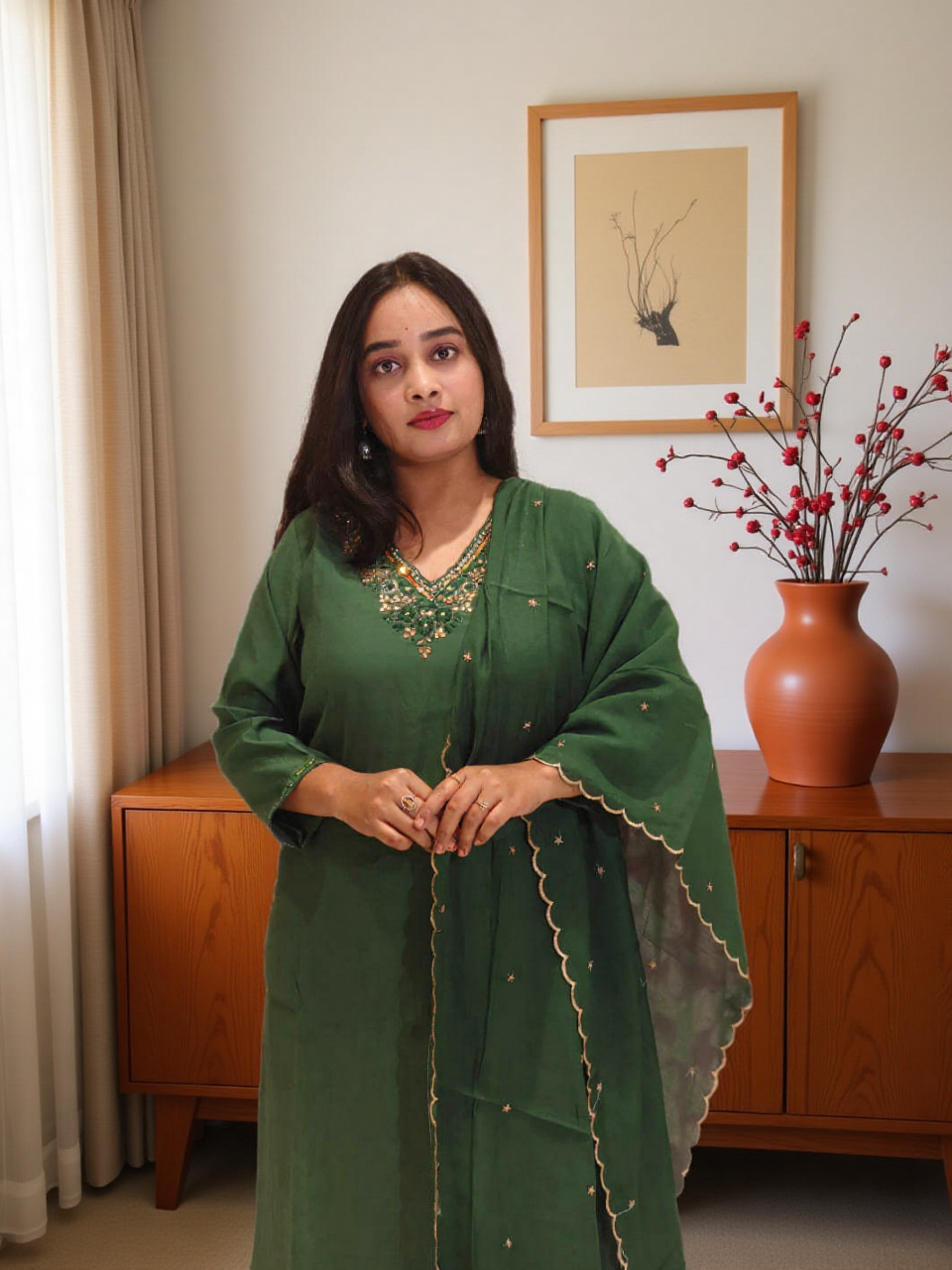 3 Pcs Bottom Dupatta Set